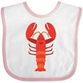 thumbnail image 3 of Inktastic Lobster Distressed Ocean Creature Boys or Girls Baby Bib, 3 of 4