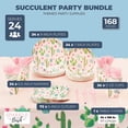 thumbnail image 4 of Sparkle and Bash Cactus Birthday Party Decorations 169-Piece Dinnerware Set - Pink, Serves 24 - For Plant Party Decor & Napkins, 4 of 9