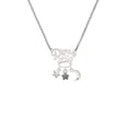 thumbnail image 2 of Delight Jewelry Silvertone Mini Starfish Two Sided Silvertone Dream Big Pendant Necklace, 25", 2 of 4