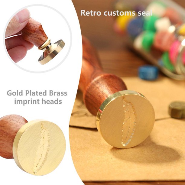Reemplazo redondo de patrón de hoja de sello de cera en relieve DIY 3D extraíble para sobres Hugtrwg Para estrenar