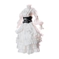 thumbnail image 3 of Bunblic Robe Longue Figurine Articulée 1/6 Femme Gothique Mode Accessoire Photo Poupée Tendance Accessoires de Costume Facile à Porter Robe de Soirée Blanche, 3 of 8