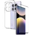 thumbnail image 1 of NORTHJO For Xiaomi Redmi Note 14 Pro 4G Phone Case Drop-Proof TPU Cover with 3D Curved Tempered Glas, 1 of 4