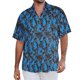 thumbnail image 4 of Camisas de verano con estampado 3D de llamas azules para hombre, ropa de calle hawaiana de gran tamaño para playa, ropa de hombre a la moda, camisetas con solapa y botón, 4 of 5