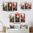 thumbnail image 4 of Designart "Tropical Legends of Pickup Truck" Pickup Truck Wall Art Set Of 3 - Teal Pickup Truck Gallery Set For Office Decor, 4 of 7