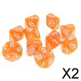 thumbnail image 1 of Dados poliédricos,Dados D10,Dados de 10 caras,Juegos de dados de dragones y mazmorras,Dados RPG 2 piezas, 1 of 8
