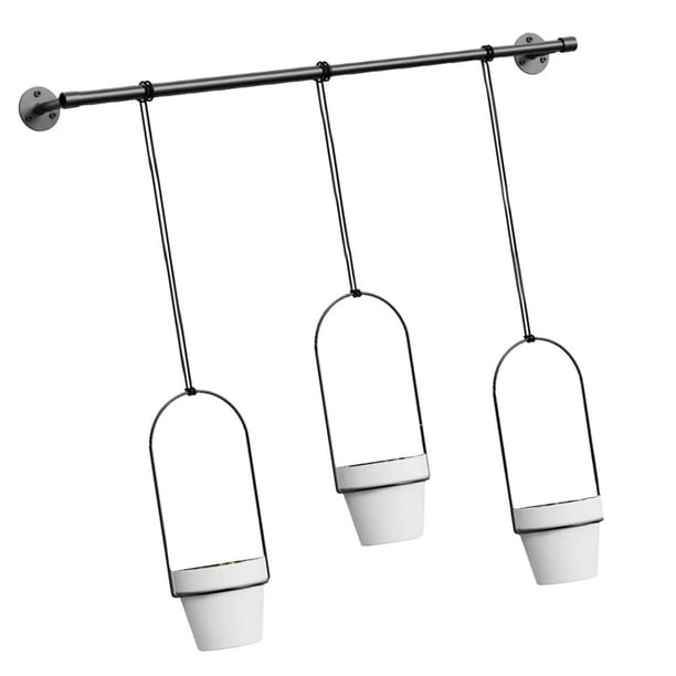 Jardineras de pared suspendidas de fábrica Plagas que son fáciles de instalar Prácticas para Negro