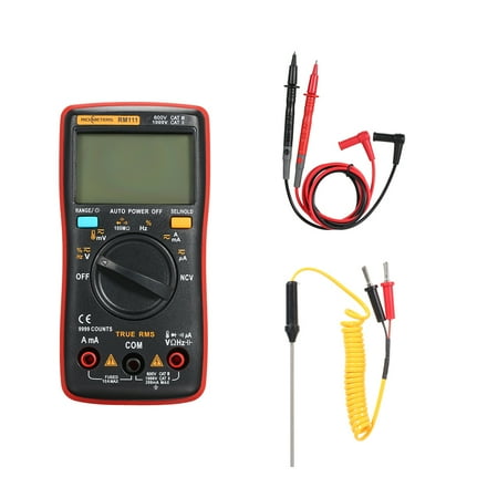 Range Digital Light Meter RICHMETERS RM111 NCV True-RMS Digital Multimeter Auto Range 9999 counts Temperature Back light AC/DC Voltage Ammeter ()