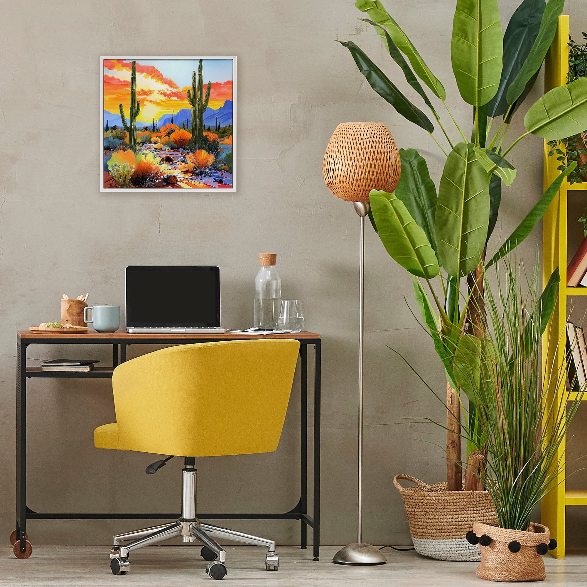 Stupell Industries Desert Splendor Cacti White Framed Giclee Art, design by John Jaster