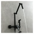 thumbnail image 2 of Fodable Kitchen Faucet Brass Black Kitchen Sink Mixer Tap Hot & Cold Wall Mounted With Spray Gun Rotating Sink Mixer ,Effortless Installation, 2 of 7