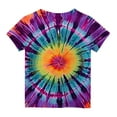 thumbnail image 4 of AherBiu Toddler Girls Clothes Tie-Dye Tops Short Sleeve Summer Casual Loose Crewneck Top Tees Tshirt for Kids, 4 of 5