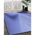 thumbnail image 2 of Ahgly Company Indoor Square Patterned Denim Blue Area Rugs, 5' Square, 2 of 6