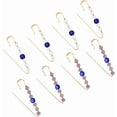 thumbnail image 2 of 1box 8pcs 2 colors Iron Kilt Pins Resin & Faceted Glass Beaded Broochs Mixed color 59x13x6.5mm 4pcs/color, 2 of 7