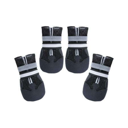 ENIYUU 4pcs Breathable Mesh Dog Boots Nonslip Soft Rubber Sole Dog Shoes For Medium Large Dogs