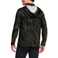 thumbnail image 4 of Havenx Men's Upf 50+ Sun Protection Hooded Shirt Texture Print Long Sleeve Hoodies with Mask Rapid Dry Hoodie Shirt Hiking Running Fishing Athletic Workout Blouses,Camouflage Green 2XL, 4 of 6