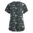 thumbnail image 3 of Garbnen Valentines Scrubs Plus Size Love Print Short Sleeve V Neck Work Tops for Women with Pocket Stretch Nursing Uniforms S-5XL, 3 of 3