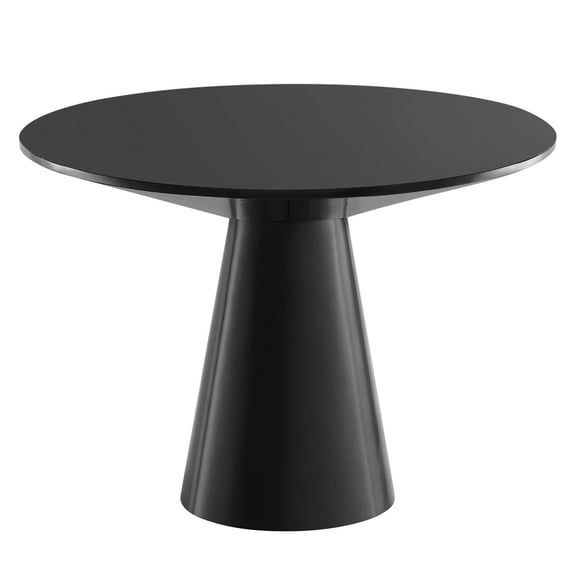 75 Inch Dining Table, Black, Wood, Oval, Kitchen Cafe Bistro Hospitality Restaurant, Modern Contemporary HB33535
