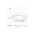 thumbnail image 6 of White Ceramic Ring Band Wedding Standard Domed 4mm Polished, 6 of 6
