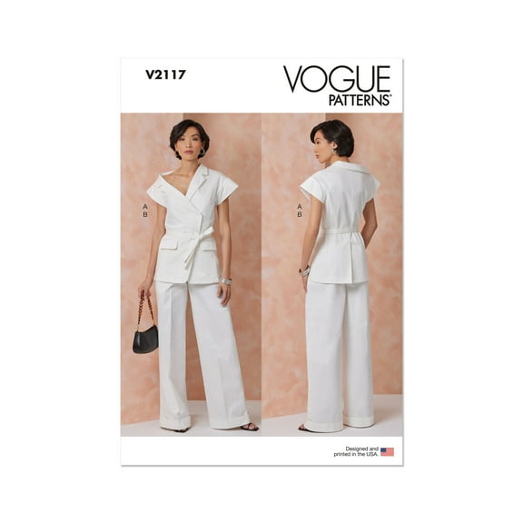 Vogue Sewing Pattern 2117 - Misses' Jacket and Pants, Size: B5 (8-10-12-14-16)