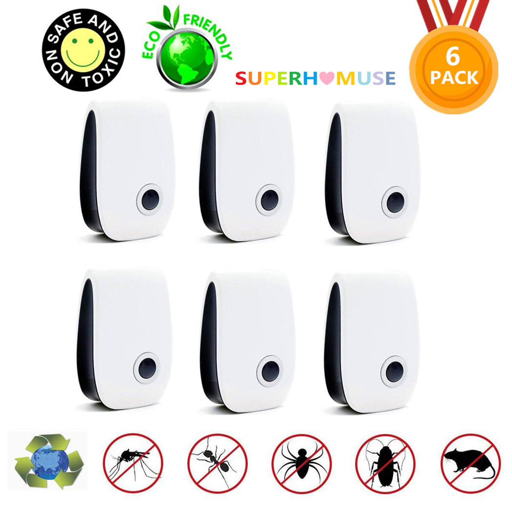 SUPERHOMUSE Electronic Pest Repeller Ultrasonic Repellent Newest Indoor