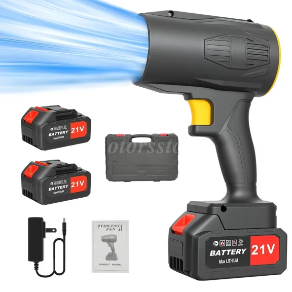 300000RPM Cordless Leaf Blower Handheld Electric Leaf Blower w/Battery & Charger