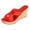 Red, variant on Platform Sandals for Women Braided Strap Open Toe Cork Wedges Heels Summer Nonslip Slip on Slides Shoes Brown Size 9