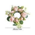 thumbnail image 3 of SLYNSHome Flower Candle Rings for Centerpieces,Light Pink Artificial Rose Wreath for Wedding Party Spring Summer Front Door Porch Table Decor, 3 of 7