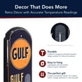 thumbnail image 5 of American Art Decor Gulf Vintage Thermometer - Officially Licensed Indoor/Outdoor Sign with Embossed Edge, Dual °F/°C Retro Gas Station Decor, 5 of 8