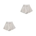thumbnail image 3 of Minnieouse Pantalones cortos casuales Ropa de mujer Pantalones sueltos Lavable Mano de obra fina Diseño elegante Ajustable Exquisito Atractivo Blanco METRO 2Conjunto, 3 of 6
