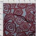 thumbnail image 3 of oneOone Silk Tabby Maroon Fabric Abstract Floral Sewing Craft Projects Fabric Prints By Yard 42 Inch Wide, 3 of 4