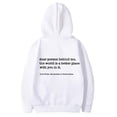 thumbnail image 3 of Sudadera con capucha Dear Person Behind Me para mujer, moda personalizada, mensaje Be Kind, sudadera informal de invierno para exteriores, sudaderas holgadas, 3 of 5