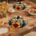 thumbnail image 6 of Fall Danhjin Fall Placemats, 15.7x15.7in Pumpkin Quilted Table Mats Fall Pattern, Heat Resistants Dining Table Mats for Kitchen Dinner Party Thanksgiving Christmas Home Holiday Decor, 6 of 6