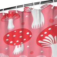 thumbnail image 3 of Red Mushroom Pattern Pink Pattern Shower Curtain 36"x72" ,Bathroom Decorative Shower Curtains Set with 12 Hooks,Modern Waterproof Washable Shower Curtain, 3 of 6