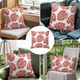 thumbnail image 4 of Throw Pillow Covers 24x24 Inch, Red Monstera Leaf Decorative Pillow Cases for Couch Sofa Bed, Tropical Plant Foliage Botanical Boho Cotton Linen Square Home Decor Pillowcases with Hidden Zipper, 4 of 9