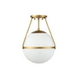 thumbnail image 2 of Trade Winds Hammond Semi-Flush Mount Ceiling Light in Natural Brass, 2 of 6