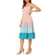 thumbnail image 4 of INSPIRE CHIC Vestido Midi de Verano para Mujer con Tirantes Ajustables y Escote en V, Vestido Boho de Fiesta y Playa, Maxi Vestido Rosa M, 4 of 6