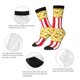 thumbnail image 4 of Fotbe Popcorn Calcetas Largas con Estampado para Hombre y Mujer – Calcetas de Compresión Transpirables y Elásticas, Viajar y Uso Diario Talla 5-11, 4 of 6