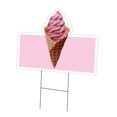 thumbnail image 1 of 12 x 16 in. Yard Sign & Stake - Soft Ice Cream Waffle Cone, 1 of 1