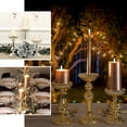 thumbnail image 5 of Efavormart Set of 3 Silver Mercury Glass Pillar Candle Holders - 7" | 8.5" | 10", 5 of 5