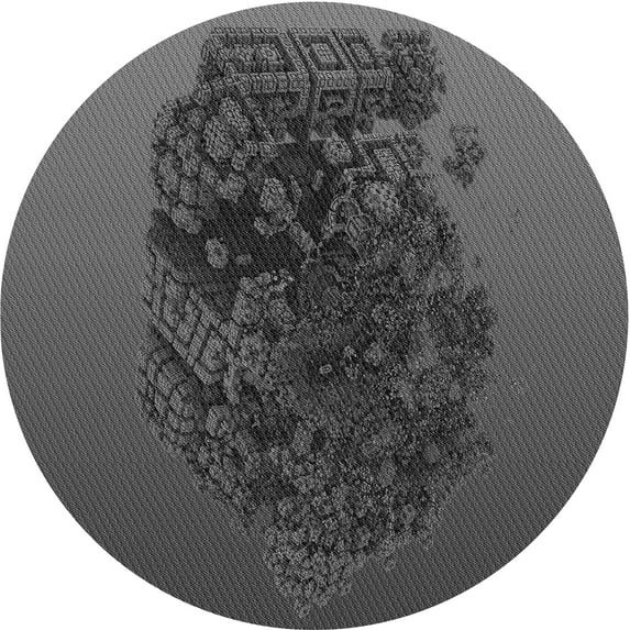 Ahgly Company Indoor Round Patterned Platinum Gray Area Rugs, 4' Round