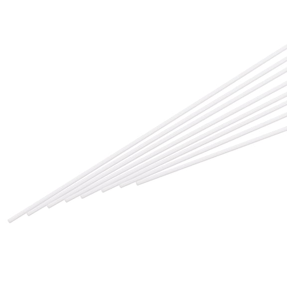 Uxcell ABS Plastic Rod Round Solid Bar 1.5mm x 250mm White for DIY Model Material, Architectural Model Making, DIY Sand Table, Pack of 15 Pcs
