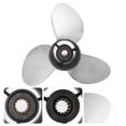 thumbnail image 3 of Boat Outboard Engine Propeller 13 Spline Tooth Fit for  Engines 35-50HP 3-1/4in Gearcase, 3 of 7