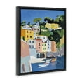 thumbnail image 3 of Stupell Industries Coastal Italian City Buildings Black Framed Floater Canvas Wall Art design by Riley B, 31 x 25, 3 of 9