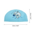 thumbnail image 4 of Unique Bargains 1 Pc Elastic Whale Pattern Swim Cap Lake Blue, 4 of 6