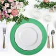 thumbnail image 4 of Round Placemats Plate Mats 15 Inch Non-Slip Heat Resistant Washable PVC Set Table Decoration for Kitchen Dining Light Green, 4 of 6