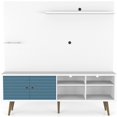 thumbnail image 3 of Manhattan Comfort Liberty 71" Entertainment Center in White and Blue, 3 of 9
