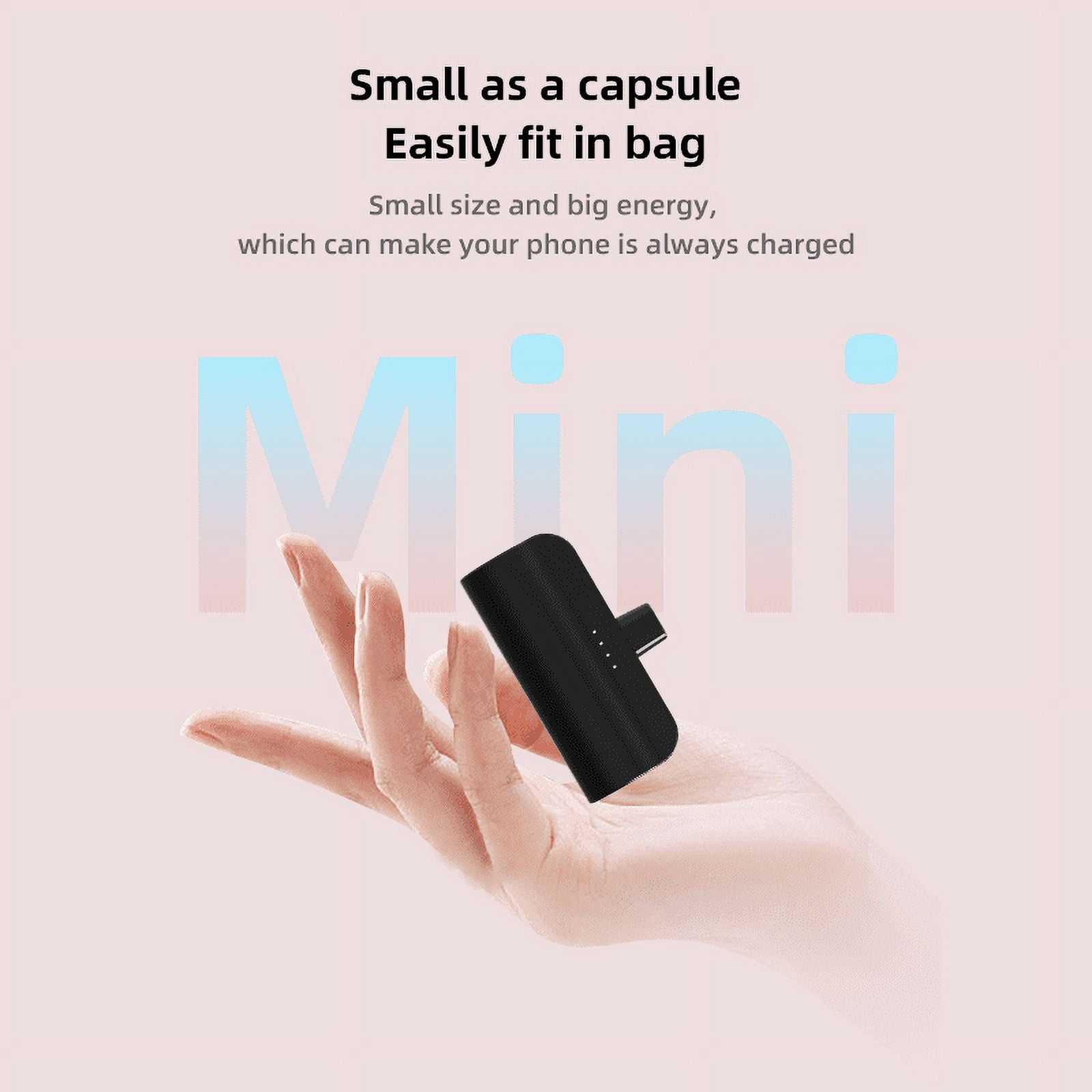 NIGOE Lightweight Phone Charger Pocket-sized Charger 4500mAh Compact Charger with Built-in L type Connector