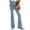 Blue, variant on Frostluinai Flare Jeans for Women High Waist Crossover Denim Pants Solid Slim Fit Bootcut Jean Pants Stretchy Y2K Flare Jeans with Pocket