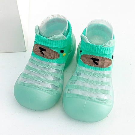 

Boys Girls Animal Prints Cartoon Socks Shoes Toddler Breathable Mesh The Floor Socks Non Slip Prewalker Shoes