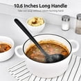 thumbnail image 3 of 13 inch Silicone Soup Ladle: U-Taste 600°F Heat Resistant Non-stick Seamless Rubber Large Kitchen Deep Serving Spoon with Non-slip Solid Long Handle for Cooking Sauce, Stews, Gravies, Chili (Black), 3 of 9