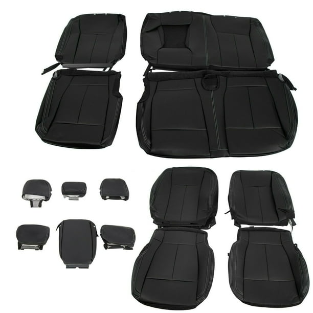 Ecotric Full Set Seat Covers Compatible With 2018 2020 Ford F150 Super Crew Front Rear Artificial Leather Black Com - 2020 F 150 Car Seat Covers Ecotric Full Set Seat Covers Compatible With 2018 2020 Ford F150 Super Crew Front Rear Artificial Leather Black Com - 2020 F 150 Car Seat Covers